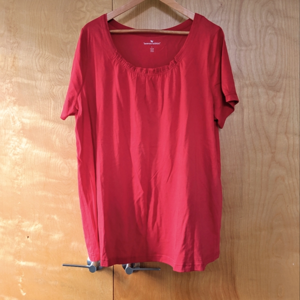 Red short sleeve, size 18/20